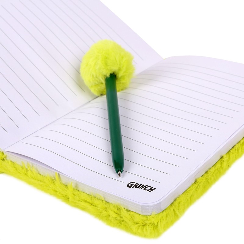 sarcia.eu Grinch Geschenkset: Plüsch Notizbuch A5 + Stift