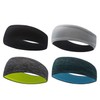 Multipurpose Sports Headband for Running, Workout & Sweat Absorption Headband Dark Green 2ea