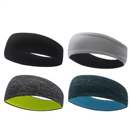 Multipurpose Sports Headband for Running, Workout & Sweat Absorption Headband Dark Green 2ea