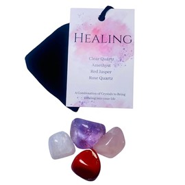 Healing Crystal Pouch | Crystals for Healing Energy | Carry with You for Support on The go | A Combination of Crystals to Bring Healing into Your Life