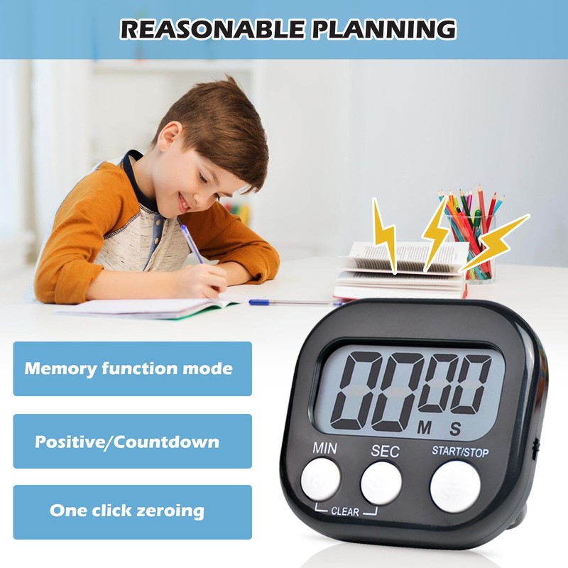 Pack of 6 Digital Kitchen Timer, Digital Timer, Digital Kitchen