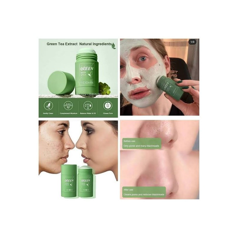 Wardah 100% ORIGINAL, Green Tea Purifying Clay Stick Facial Mask
