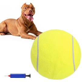 SCENEREAL Large Tennis Ball for Dogs, 9.5" Inflatable Dog Toy Balls for Large Medium Small Dogs Puppies, Funny Interactive Sports Ball for Indoor Outdoor Training Playing