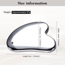 FSwsawX Terahertz Stone Gua sha Facial Tool，Natural Terahertz Gua sha Board