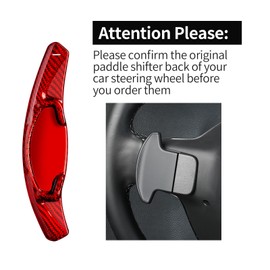T-carbon Paddle Shifter Extensions Fits Acura Integra 2023-2025 Real Glass Fiber Steering Wheel Paddle Shifter Cover Fits Honda Civic 2022-2025 Accord CR-V 2023 Gear Shift Decoration Accessories RED