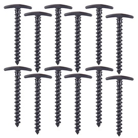 WHAMVOX 12pcs Plastic Tent Pegs Lightweight Nylon Spiral Stakes for Camping Snow and Mud Ground Easy to Use and Carry and Practical Tent Accessories
