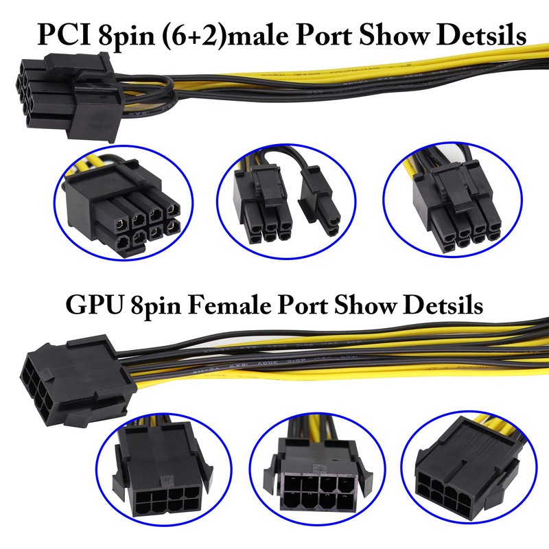 zdyCGTime GPU 8pin to Dual 8Pin (6+2) Pin Power Supply