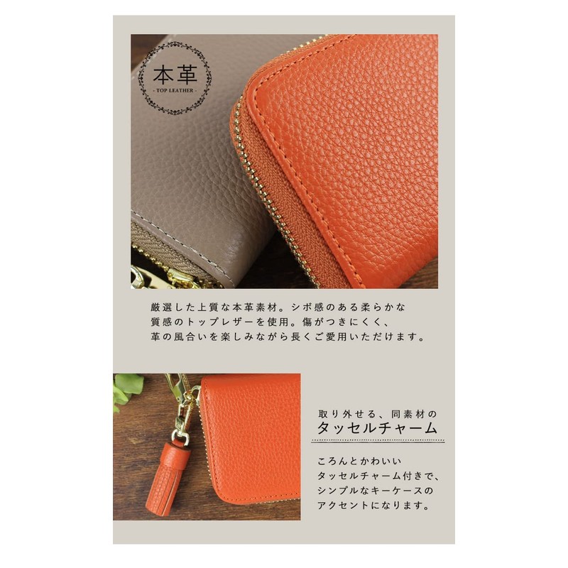 Liz Days Women's Key Case, Smart Key, Leather, Car, Top