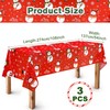 Yoption 3 Pack Christmas Snowman and Snowflake Tablecloth Disposable, Plastic