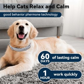 Vet Recommended Calming Collar for Dogs with Long-Lasting Pheromone,4 Pack Dog Calming Collar Helps Reduce Unwanted Behavior,Stress Relief Lasts 60 Days, 25 Inches, Flexible for Puppy Adult Dogs