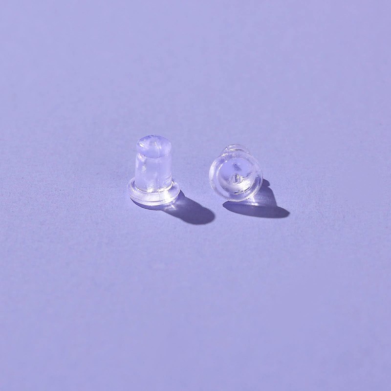 Rubber Earring Backs Soft Clear Earring Backings for Studs Hypoallergenic