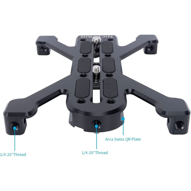 NICEYRIG Quadruped Quick Release Plate for DSLR Camera, Cinema Camera,