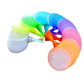 POKEPOI No. 40 Pcs Sparkling Scooping Frame Disposable Super Bowl Scooping Goldfish Scooping 4 Assorted Colors (4 Colors Randomly From The Second Image), 4.7 x 4.3 x 2.4 inches (12 x 11 x 6 cm)