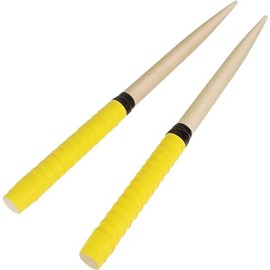 Musical Instrument Hitting Sticks Solid Wood Large Drum Drum Drum Sticks Pair (Yellow)