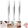 Angoily 3pcs Stainless Steel Tweezers Tweezers Stamp Tongs Stamp Collecting