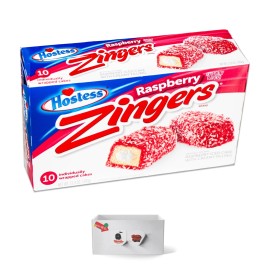 Circle of Drink Hostess Raspberry Zingers (20 Zingers) - Sweet & Salty Kettle Popcorn - 3 Items