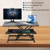 IGANG 37" Black Home Office Desk Riser Adjustable Standing Desk