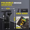 BigAlex Folding Walking Cane with LED Light,Pivoting Quad Base,Adjustable Walking