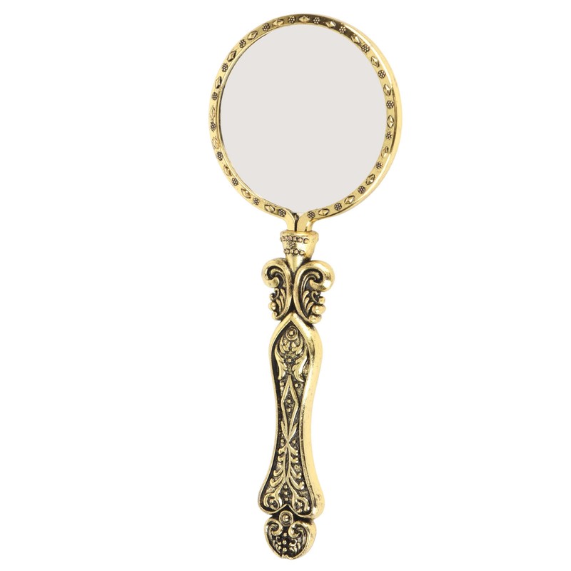 3X Retro Magnifying Glass Elderly Kids Handheld Magnifier for Reading