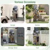 Lovind Garden Tool Organizer,Metal Yard Tool Organizer,Holds 50 Long-Handled Tools/Rakes/Brooms,Side