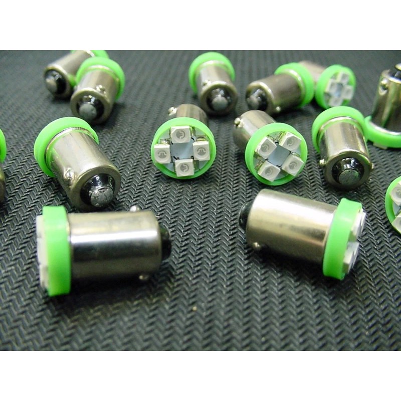 Lumiglow 15 BRIGHT Green LED Instrument Panel Dashboard BA9S 1815