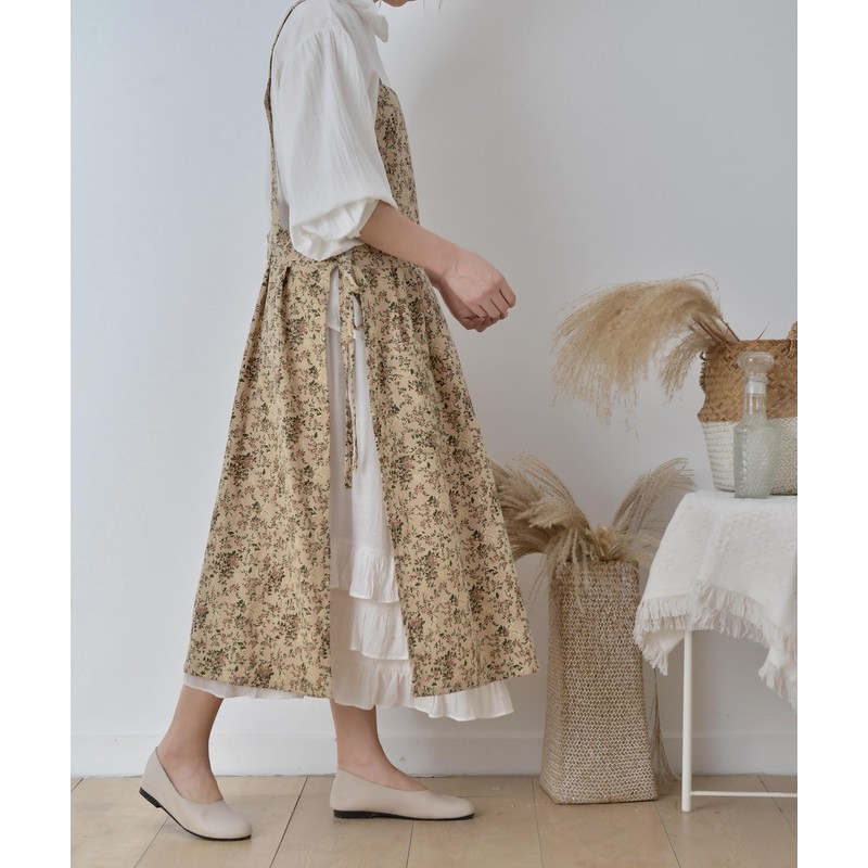 Hawholm Japanese apron Women-Cross Back Apron for Women with Pockets,