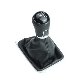 Do!LED Gear Stick Boot Frame and Gear Knob Compatible with Golf 7 – Knob in Passat Look 6 Gears Black Stitching