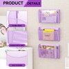 GDINDINFAN 3 Single Pocket Wall File Holder, Mesh Hanging File