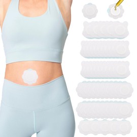 BOXOB 50stk Rizinusöl-Bauchnabelpflaster, 2 Ausführungen Selbstklebende Rizinusöl-Pflaster Auslaufsicher Hochsaugfähig Bio-Kompressenwickel (Tiger- und Pflaumenblüte)