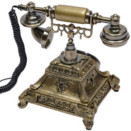TFCFL Vintage Phone, Antique Rotary Dial Telephone Retro Landline Telephones Old Fashioned Antique Design Phone Home and Office Decoration Telephone