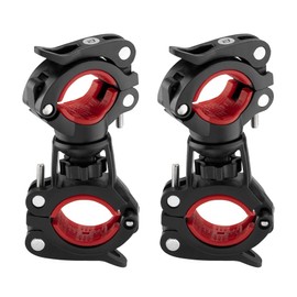 ROCKBROS Bike Flashlight Mount 360 Degree Rotation Bike Light Holder 2 Pack Multifunctional Cycling Bicycle Clip Torch Light Mounting Bracket