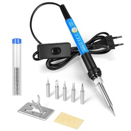 Fine Soldering Iron, 60 W Soldering Gun, Electronic Soldering Iron, 9-in-1 Soldering Iron, Adjustable Soldering Iron, Soldering Set, Soldering Iron for Electrical Engineering Repairs Professional