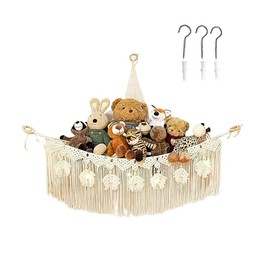 LMSNE 1 Pack Toy Hammock, Hammock for Room Decor,Corner Hanging Organizer for Soft Toys Storage.