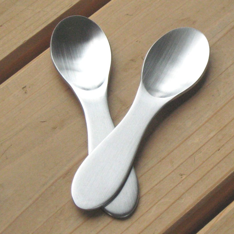 Nagao Caviar Spoon, Petite, 18-8 Stainless Steel, Set of 2,