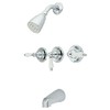 Kingston Brass KB231PL Tub and Shower Faucet with 3-Porcelain Lever