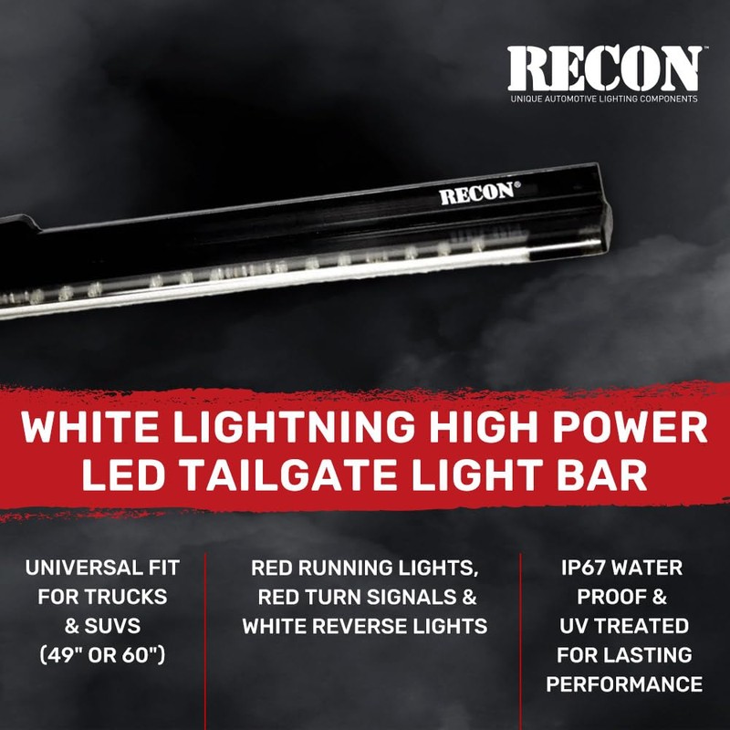 RECON - 60″ White Lightning Universal Fit LED Tailgate Light