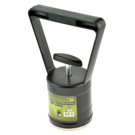 Gold Panning Portable Compact 8lb Magnetic Pickup Tool with Quick Release Rubber Handle - Black