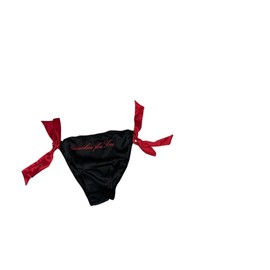 Victoria's Secret Embroidery Side-Tie Cheeky Panty Color Black New (US, Alpha, X-Small, Regular, Regular, Black)