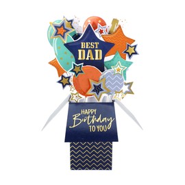 Clever Cube Best Dad Dad-Tastic Party! Birthday Pop Up Greeting Card CU005.C