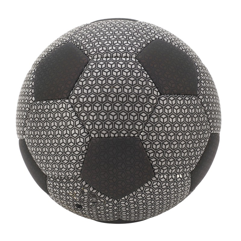 Luminous Glowing Football Holographic Reflective PU Machine Stitched Night Glowing