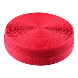 20 mm de ancho para coser en gancho y bucle, 10 m (rojo).