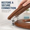 Universal Zinc Alloy Toilet Seat Hinge Replacement Set with Adjustable