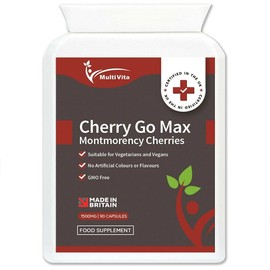 Montmorency Cherry Capsules 1500mg 90 Vegan Friendly - High Strength Pure Freeze Dried - UK Manufactured to GMP Standards
