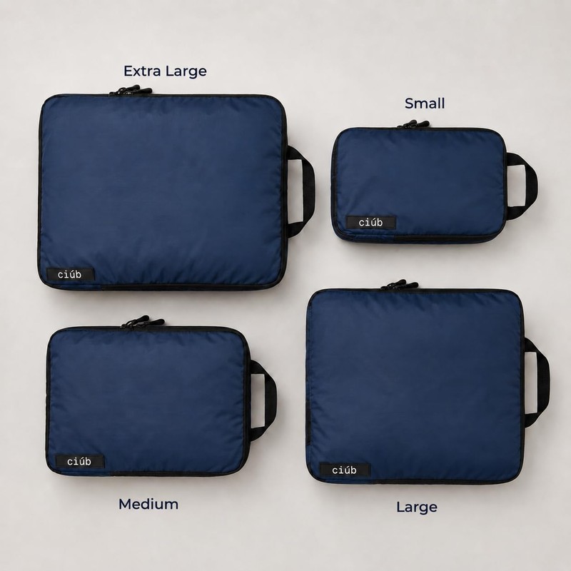ciúb Compression Packing Cubes Organised Travel Fit 40% More in