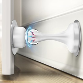 White Magnetic Stainless Steel Door Stopper – Wall & Floor Mount