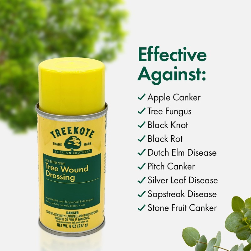 Treekote Tree Wound Dressing - 8 OZ Aerosol Pruning Sealer