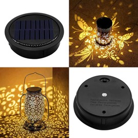Lamsimoy 5 Pack Big Solar Light Replacement Top for Outdoor Hanging Lanterns, More Powerful More Energy Efficient