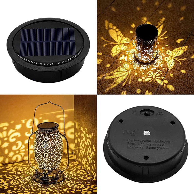 Lamsimoy 5 Pack Big Solar Light Replacement Top for Outdoor