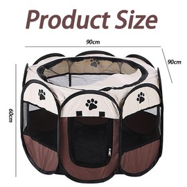 Pet Playpen,Dog Playpen,Pet Octagonal Tent, Portable Puppy Playpen,Pet House,Pen Tents,for Larges Dogs Small Puppies or Cats,Indoor,Outdoor,Travel Camping Use