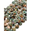 Unbranded Rhyolite 20mm Coin Beads 15.5" Str Rainforest Jasper Australia
